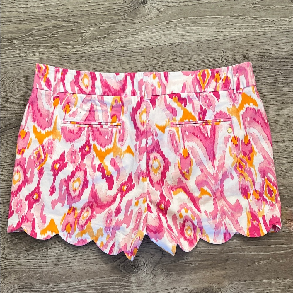 Crown & Ivy Pink and Yellow High Waist Shorts Size 14 - Picture 6 of 7